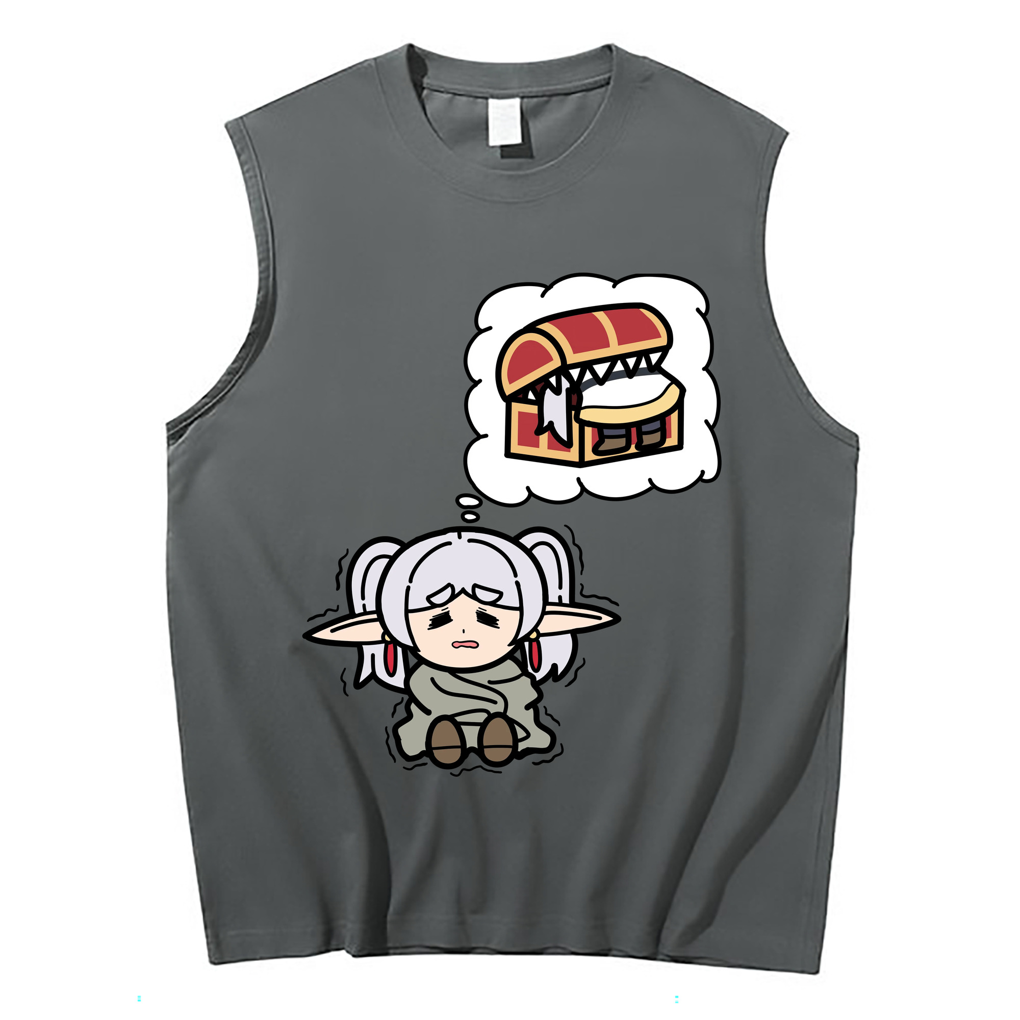 （画像用） 葬送のフリーレン Frieren コットン100％タンクトップ（フロントプリント）